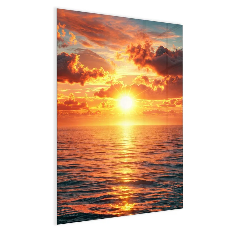 Glas Magnettafel - Wolken im Abendrot