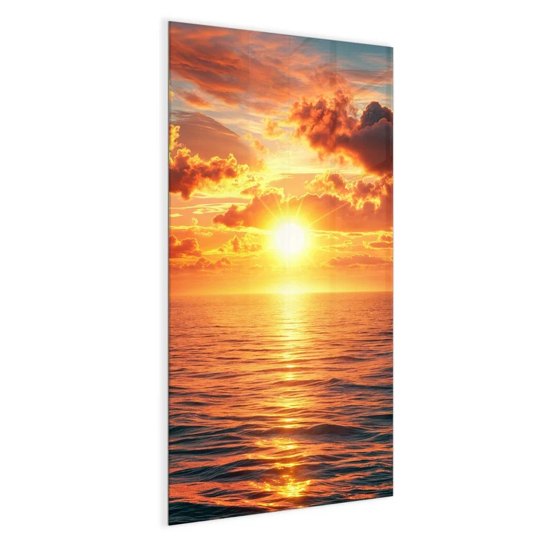 Glas Magnettafel - Wolken im Abendrot