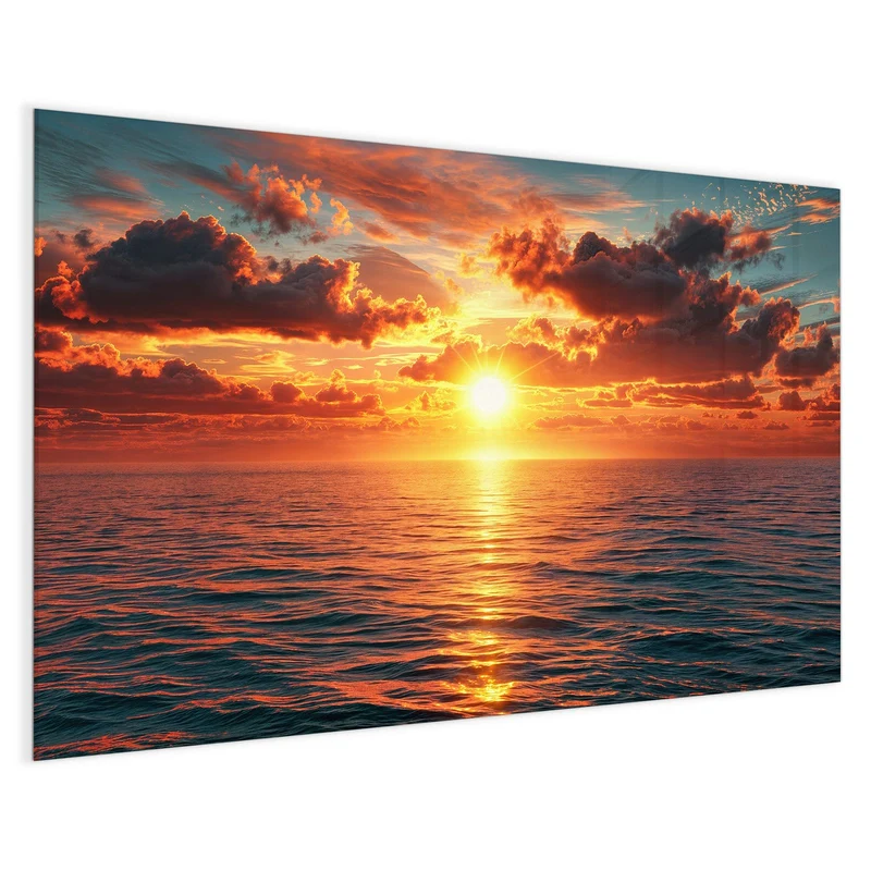 Glas Magnettafel - Wolken im Abendrot