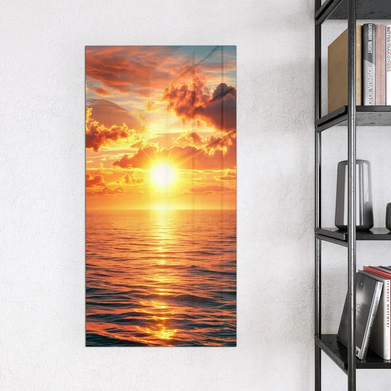 Glas Magnettafel - Wolken im Abendrot