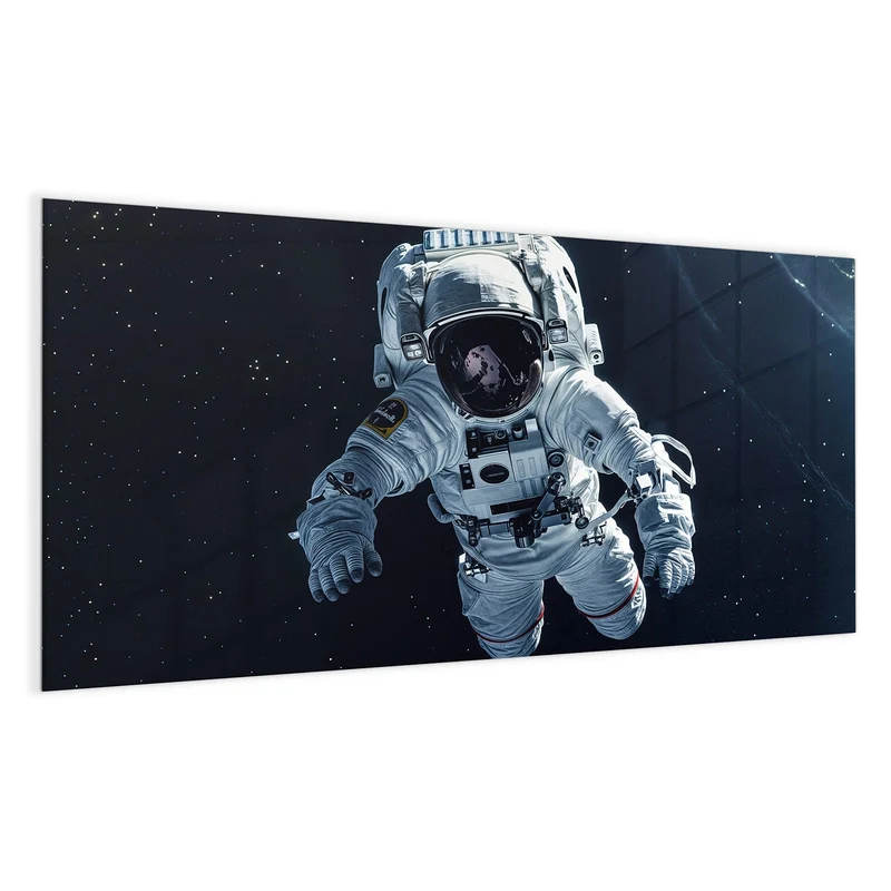 Glas Magnettafel - Schwebender Astronaut
