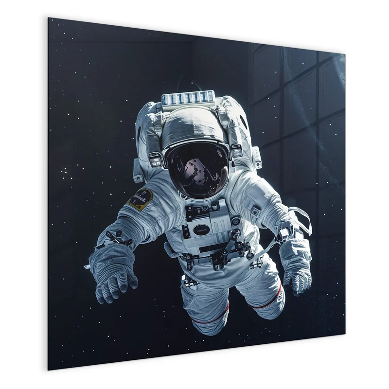 Glas Magnettafel - Schwebender Astronaut