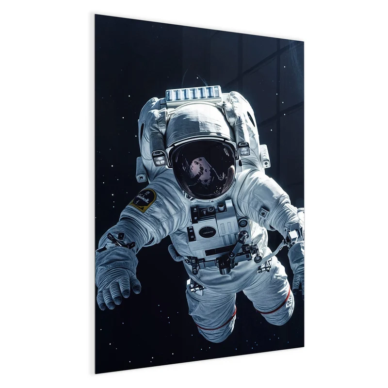 Glas Magnettafel - Schwebender Astronaut