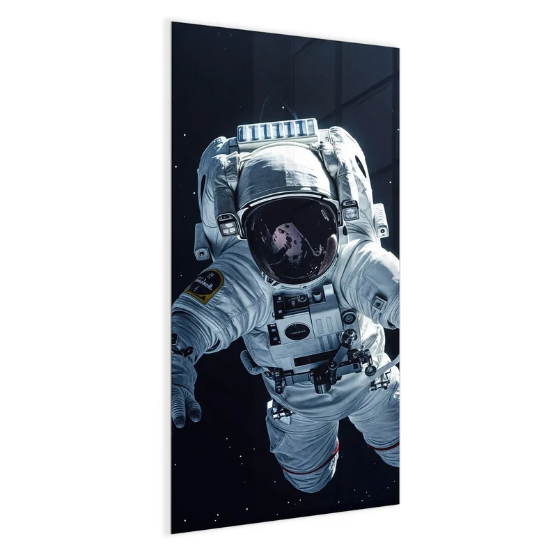 Glas Magnettafel - Schwebender Astronaut