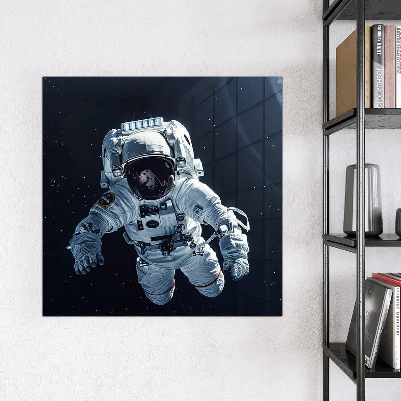 Glas Magnettafel - Schwebender Astronaut