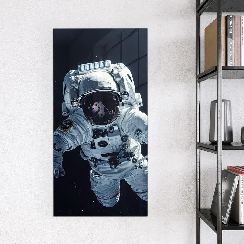Glas Magnettafel - Schwebender Astronaut