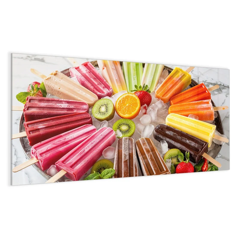 Glas Magnettafel - Sommerliches Eis