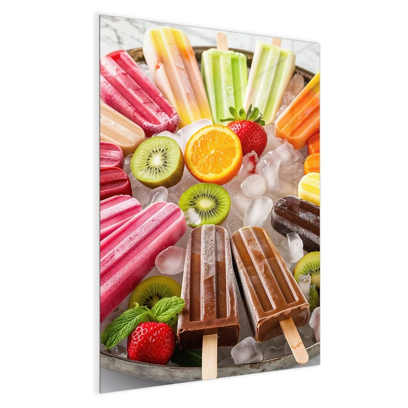 Glas Magnettafel - Sommerliches Eis