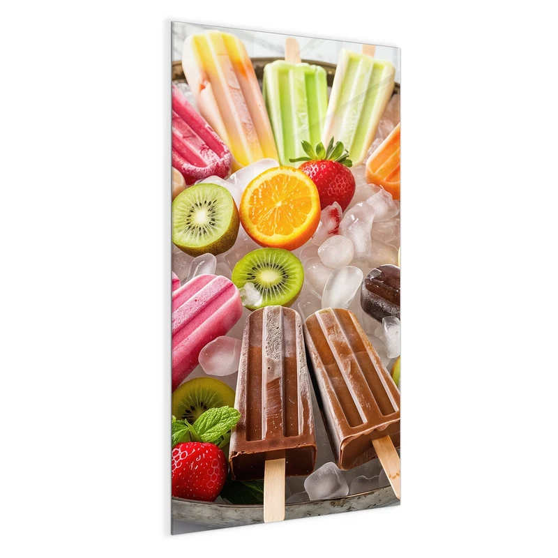 Glas Magnettafel - Sommerliches Eis
