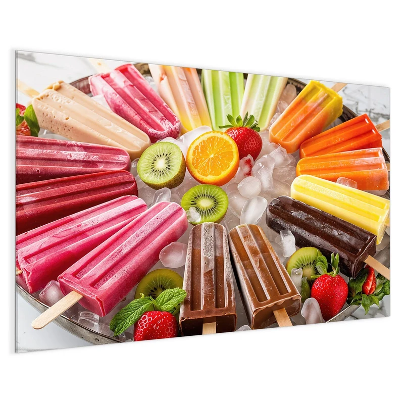 Glas Magnettafel - Sommerliches Eis