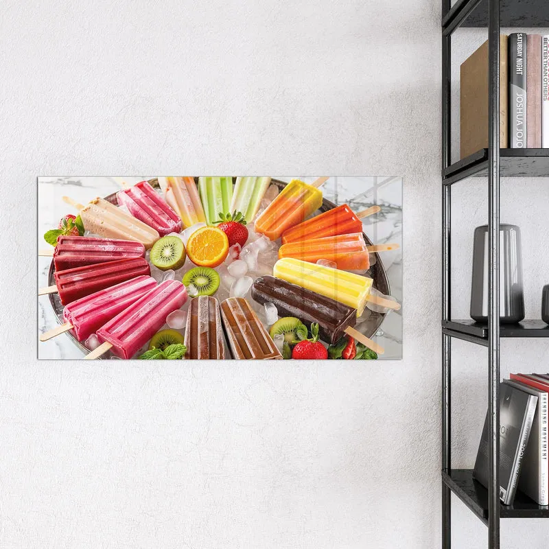 Glas Magnettafel - Sommerliches Eis
