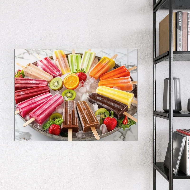 Glas Magnettafel - Sommerliches Eis