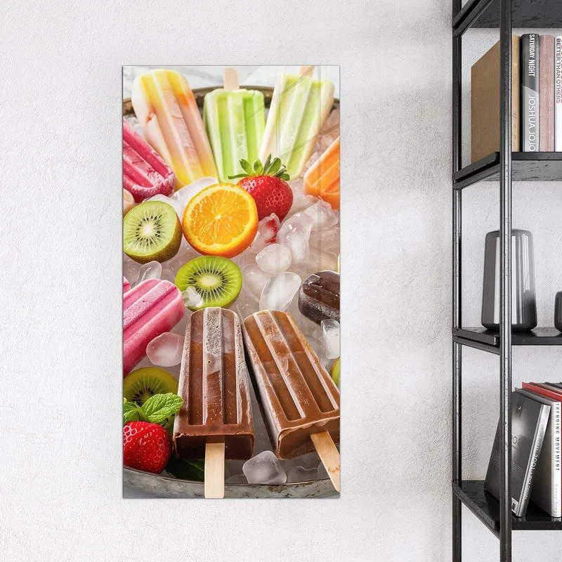 Glas Magnettafel - Sommerliches Eis