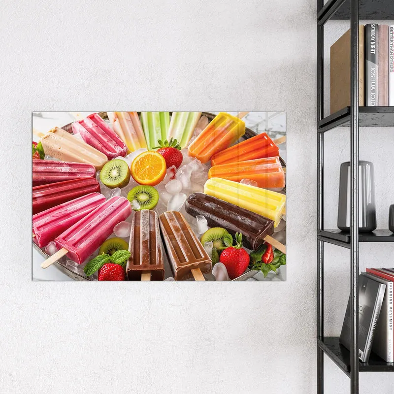 Glas Magnettafel - Sommerliches Eis