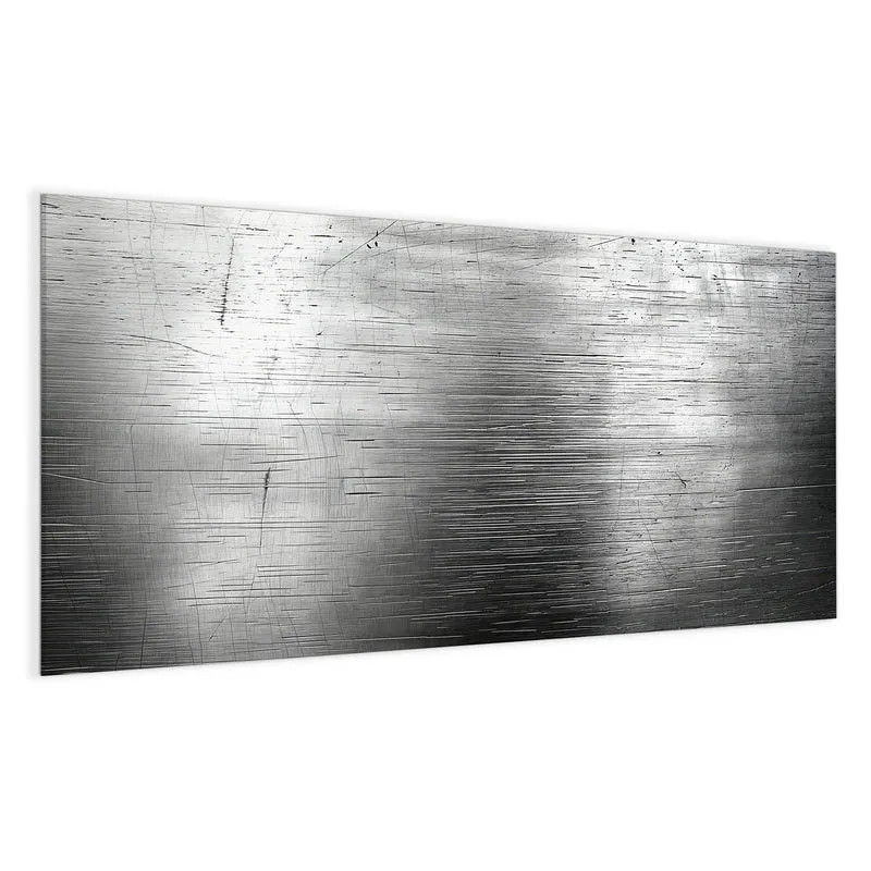 Glas Magnettafel - Gebürsteter Stahl