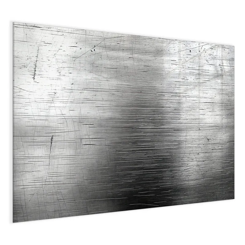 Glas Magnettafel - Gebürsteter Stahl