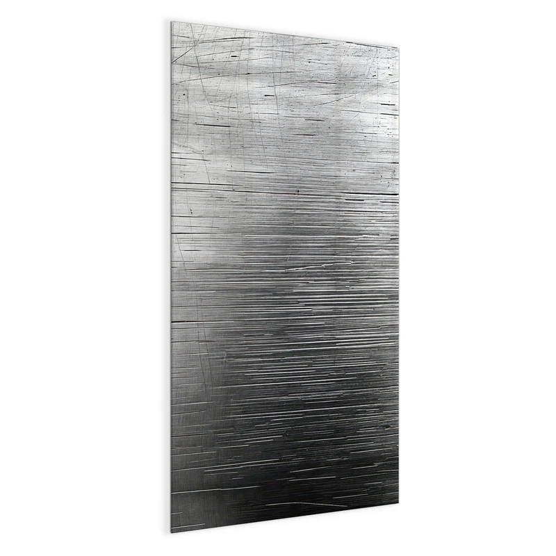 Glas Magnettafel - Gebürsteter Stahl
