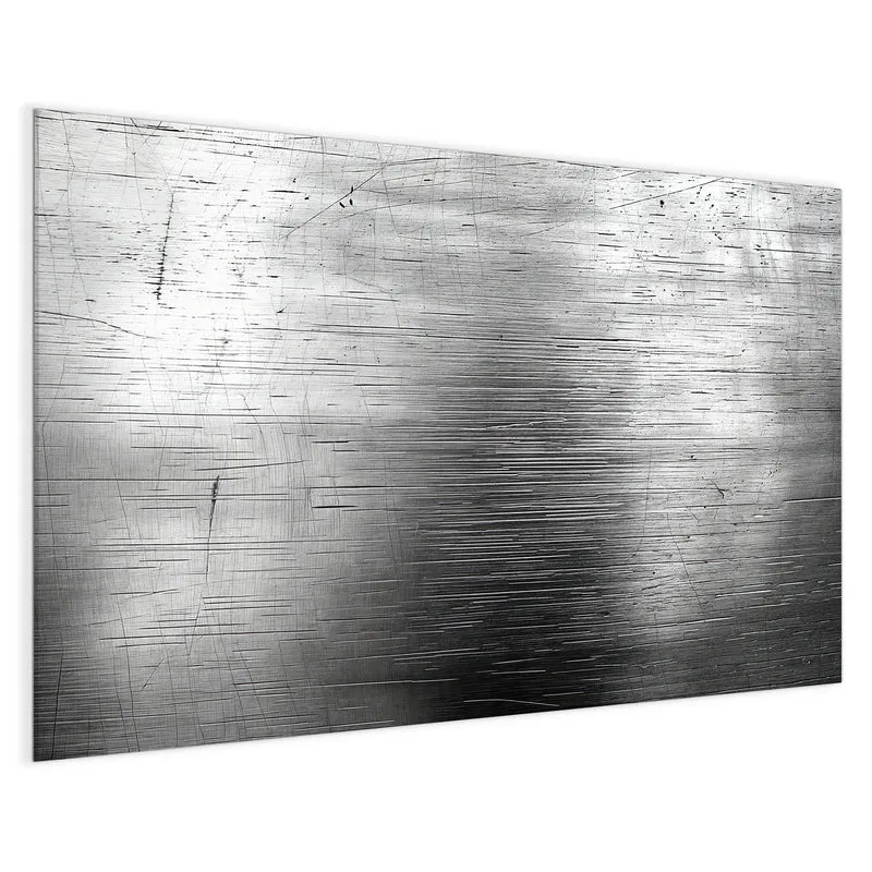 Glas Magnettafel - Gebürsteter Stahl