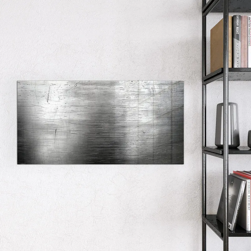 Glas Magnettafel - Gebürsteter Stahl