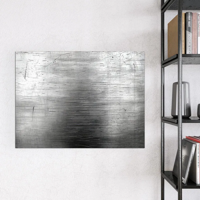 Glas Magnettafel - Gebürsteter Stahl