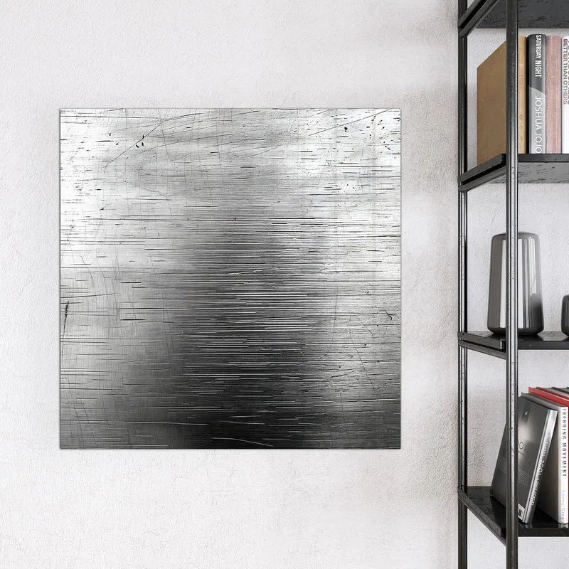 Glas Magnettafel - Gebürsteter Stahl