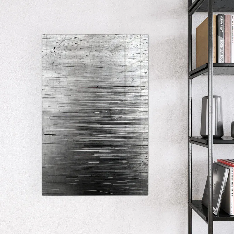 Glas Magnettafel - Gebürsteter Stahl