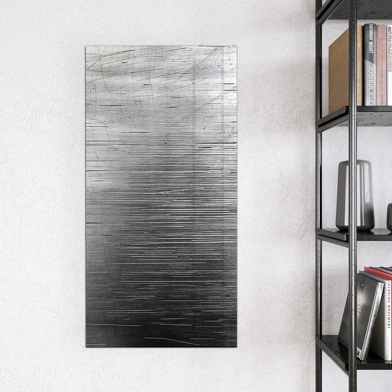 Glas Magnettafel - Gebürsteter Stahl