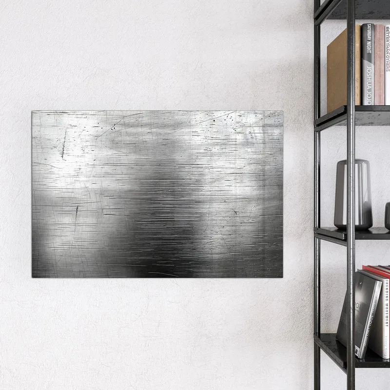 Glas Magnettafel - Gebürsteter Stahl