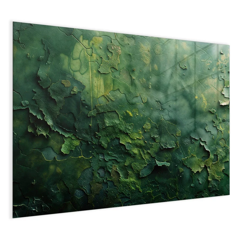 Glas Magnettafel - Abblätterndes Grün