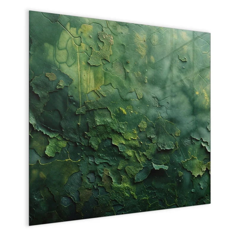 Glas Magnettafel - Abblätterndes Grün