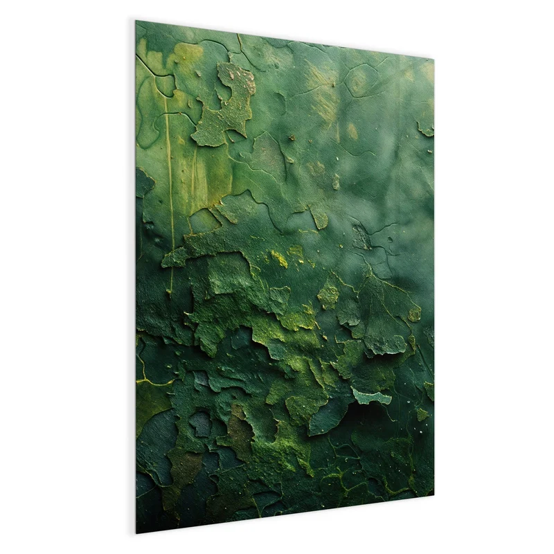 Glas Magnettafel - Abblätterndes Grün