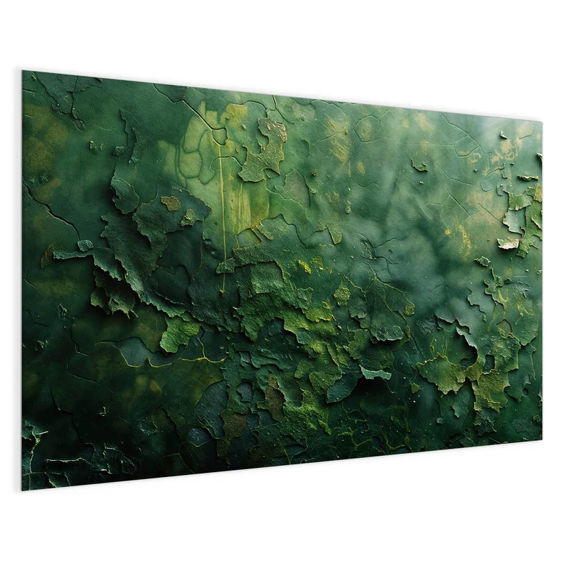 Glas Magnettafel - Abblätterndes Grün