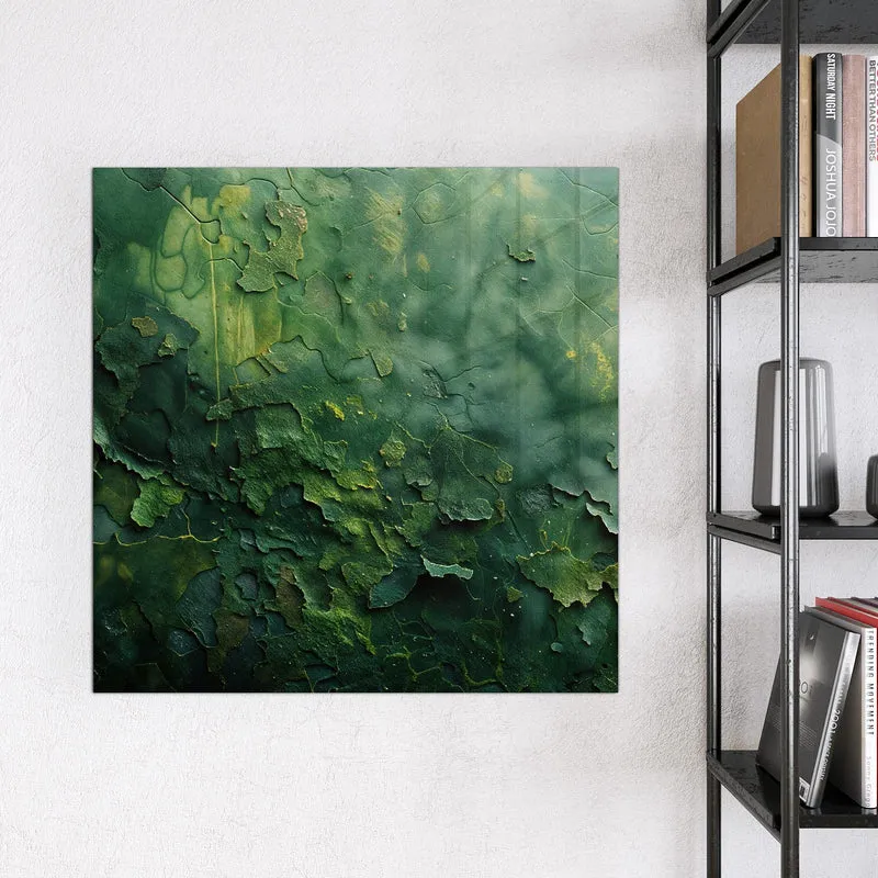 Glas Magnettafel - Abblätterndes Grün