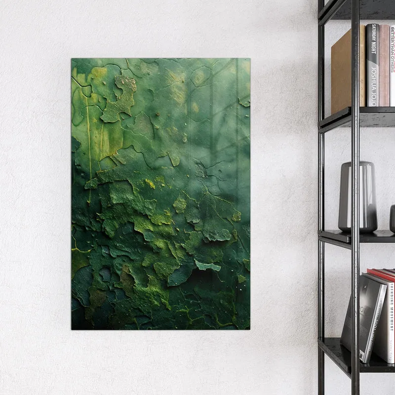 Glas Magnettafel - Abblätterndes Grün