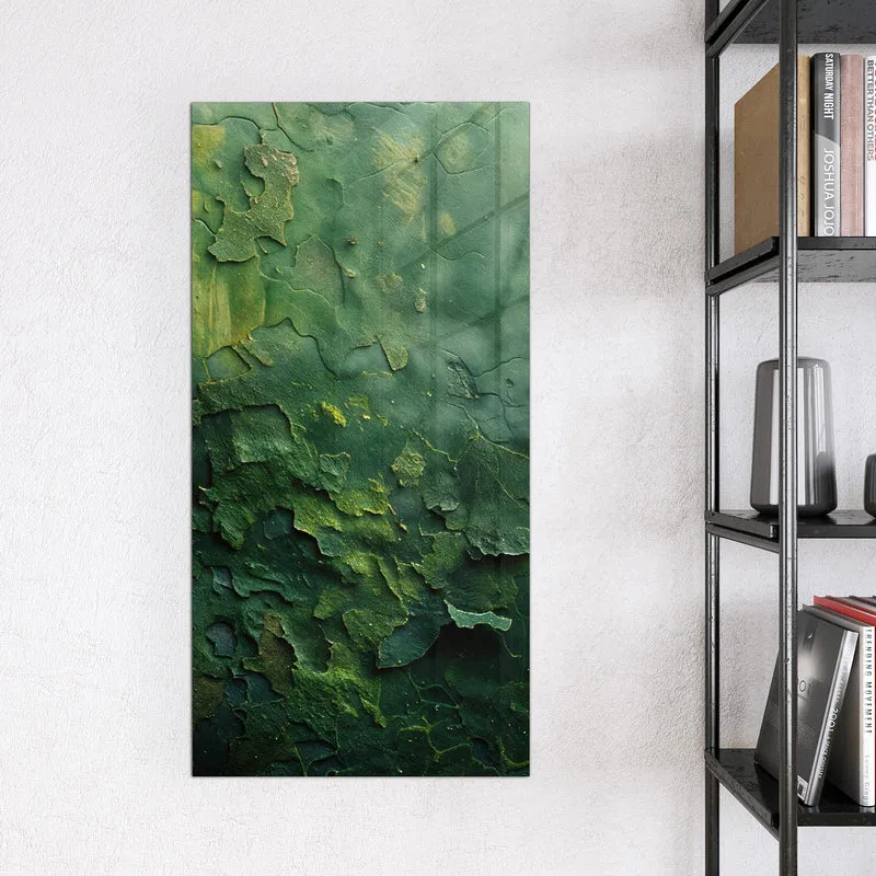 Glas Magnettafel - Abblätterndes Grün