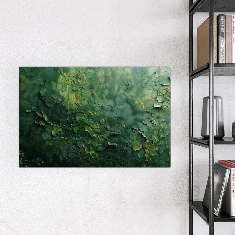Glas Magnettafel - Abblätterndes Grün