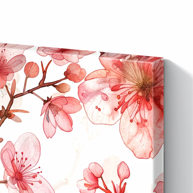 Metall Magnettafel - Kirschblüten in Aquarell