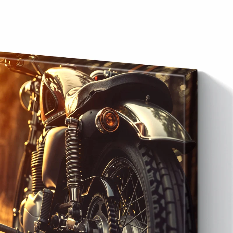 Metall Magnettafel - Motorrad im Gegenlicht