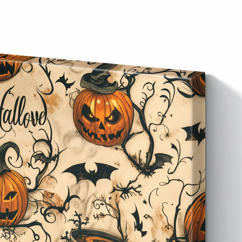 Metall Magnettafel - Halloween Kürbisse