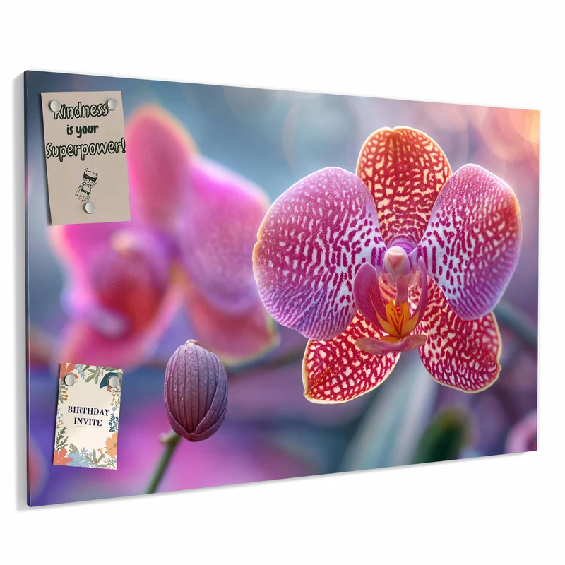 Metall Magnettafel - Exotische Orchidee
