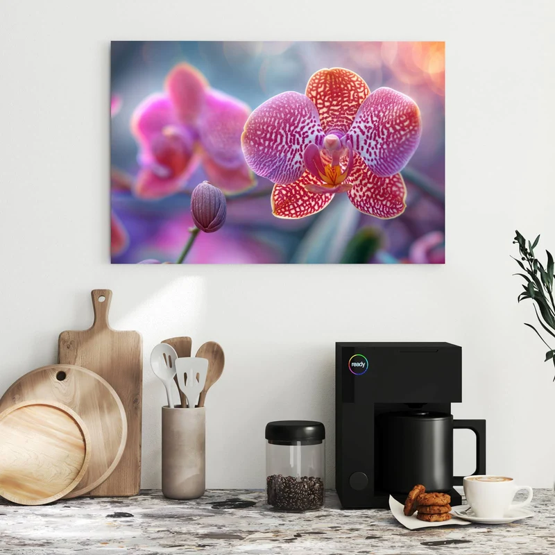 Metall Magnettafel - Exotische Orchidee