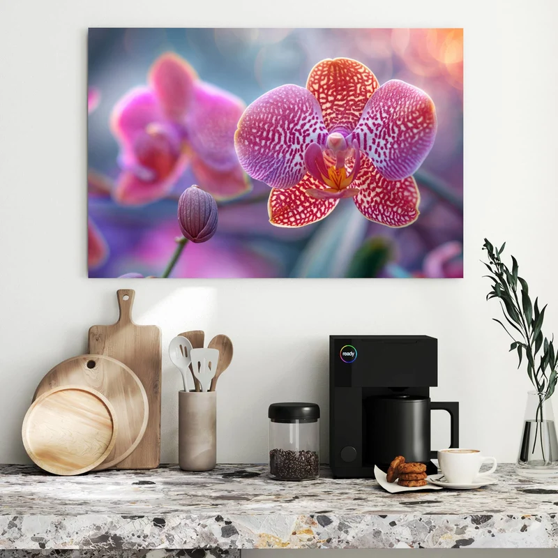 Metall Magnettafel - Exotische Orchidee