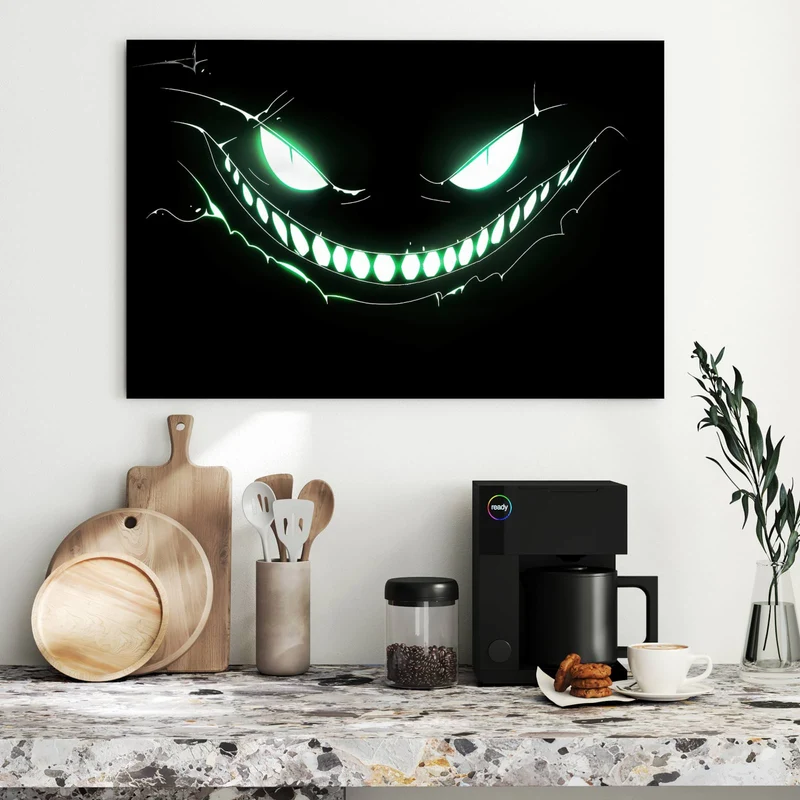 Metall Magnettafel - Leuchtendes Grinsen