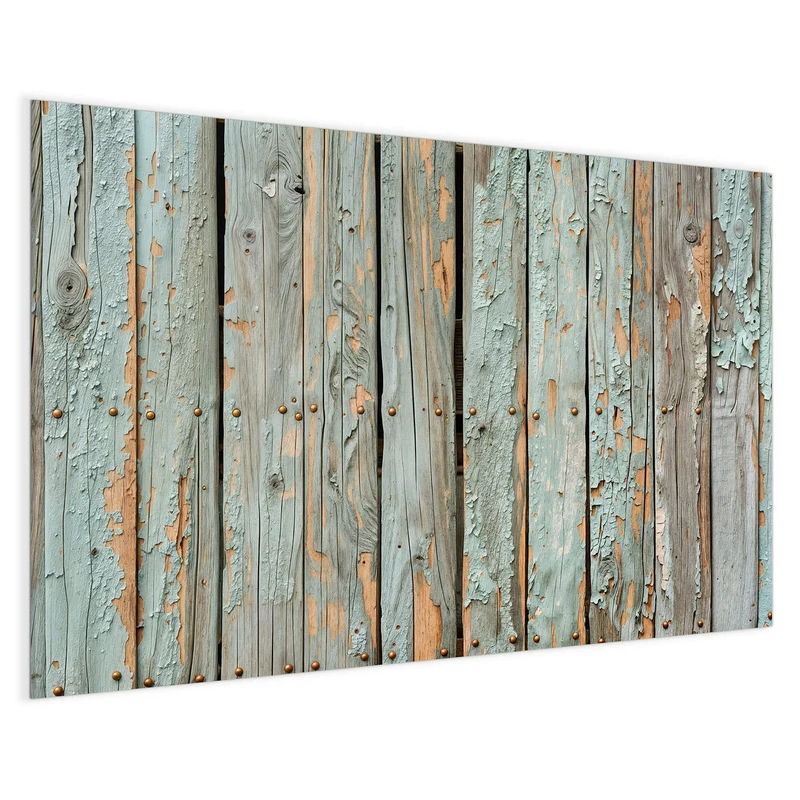 Glas Magnettafel - Mintgrüne Holzlatten