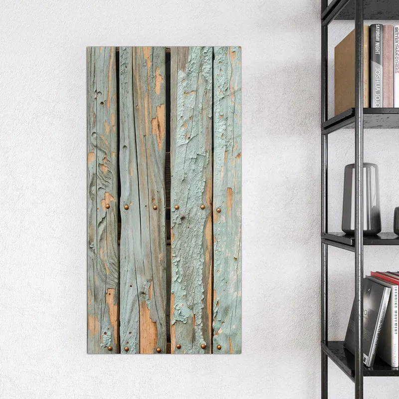 Glas Magnettafel - Mintgrüne Holzlatten