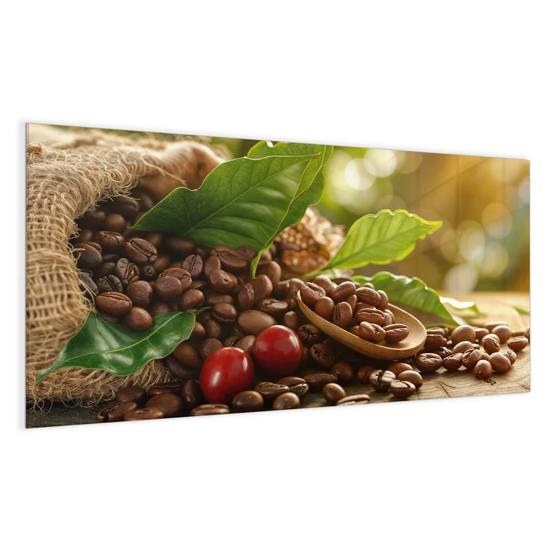 Glas Magnettafel - Rote Kaffeekirschen