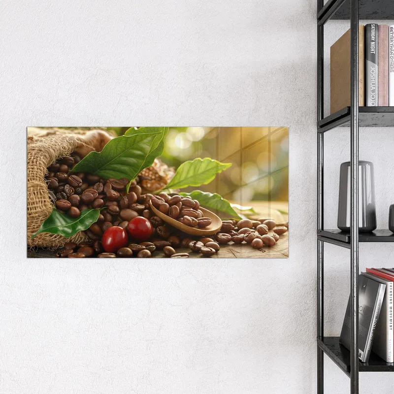 Glas Magnettafel - Rote Kaffeekirschen