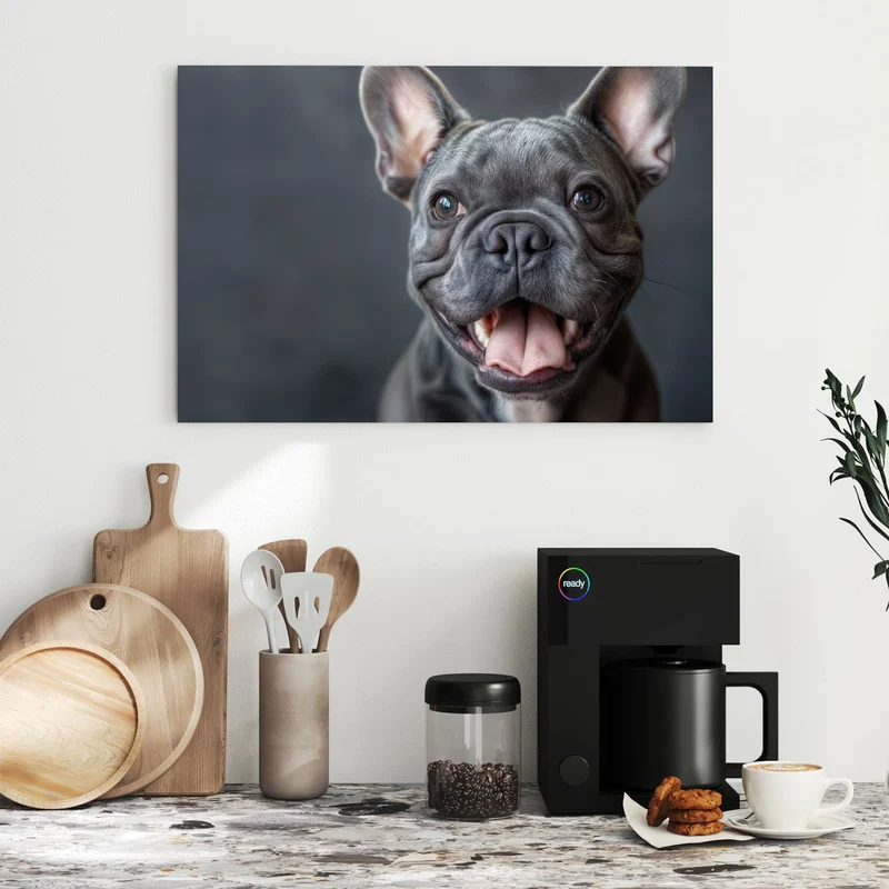 Metall Magnettafel - Lachender Hund