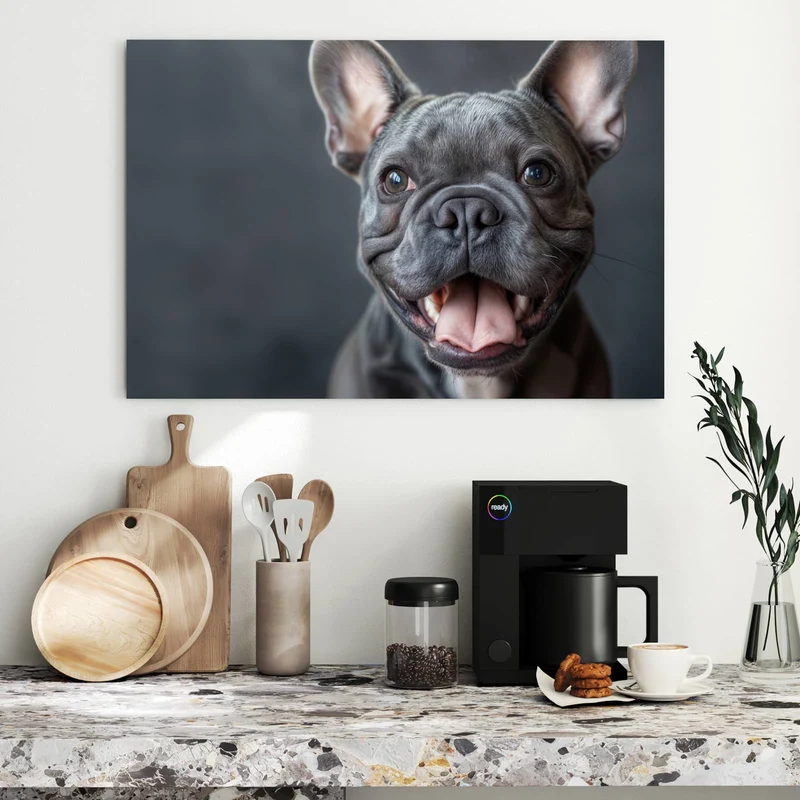 Metall Magnettafel - Lachender Hund