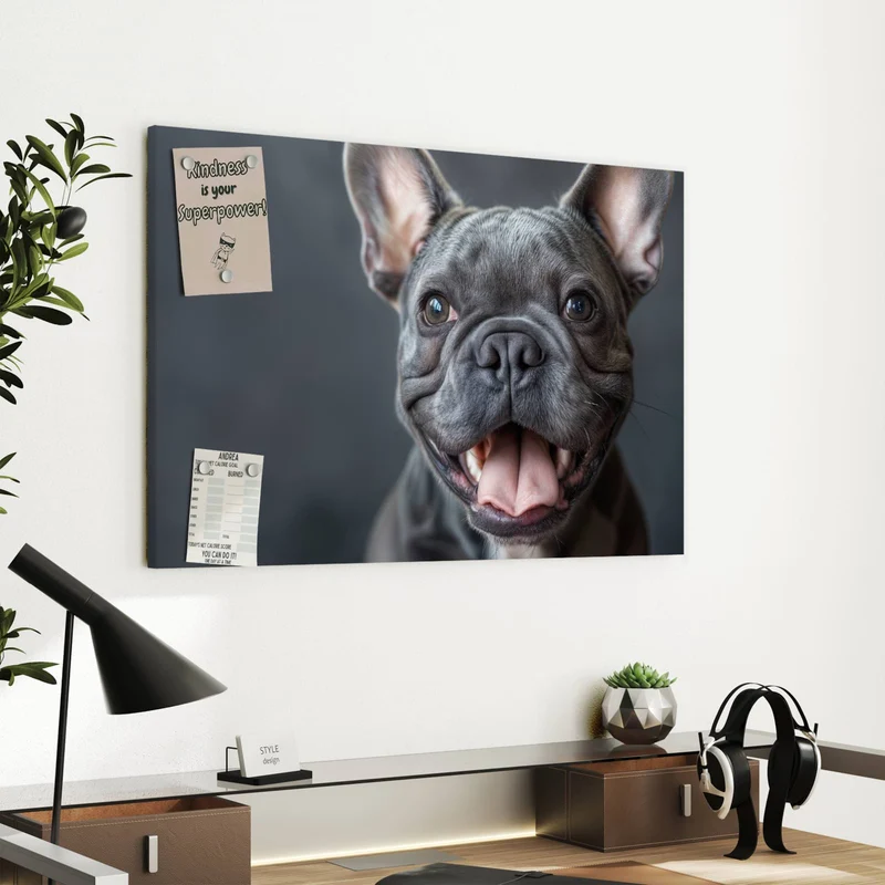 Metall Magnettafel - Lachender Hund